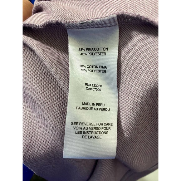 Travis Matthew Mens Shirt Large Purple Stripe Polo Short Sleeve - Picture 5 of 12